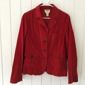 Talbots red corduroy jacket, size 16